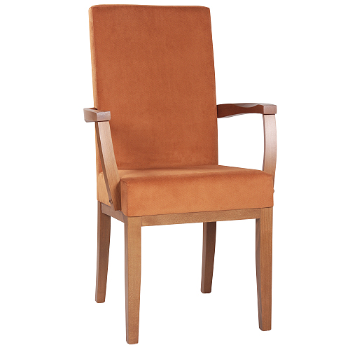 Čalúnená stolička s ľakťovou opierkou