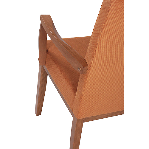 Dřevěné čalouněné židle s loketní opěkou