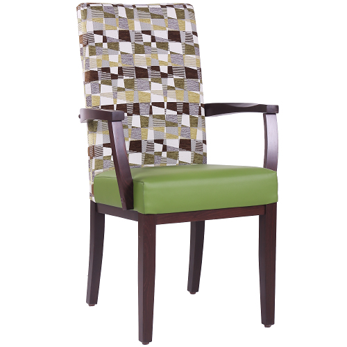 Čalouněné židle pro restaurace s loketní opěrkou