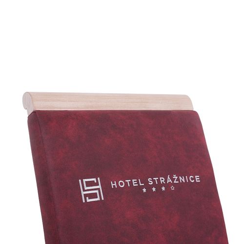 restaurační židle, vyšívání logo