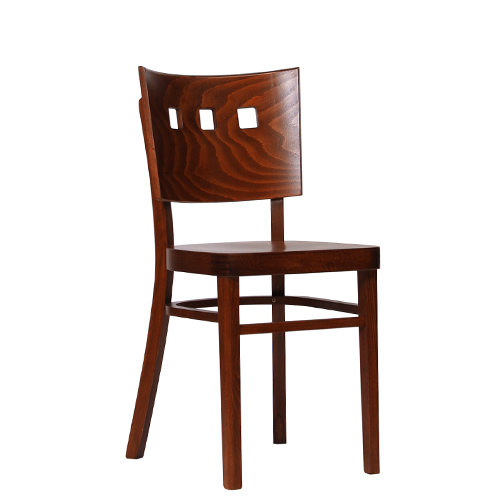 Dřevěné židle s dřevěným sedákem pro restaurace