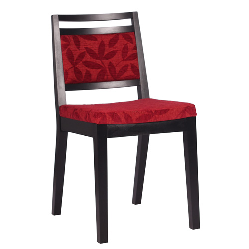 Restaurační dřevěné židle s čalouněným sedákem
