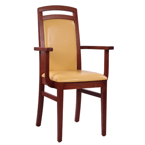 Dřevěné židle pro restaurace s čalouněným sedákem