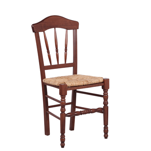 Dřevěná židle do restaurace s výpletem