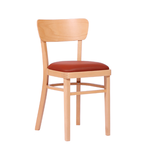 Dřevěná čalouněná židle, restaurační stolička