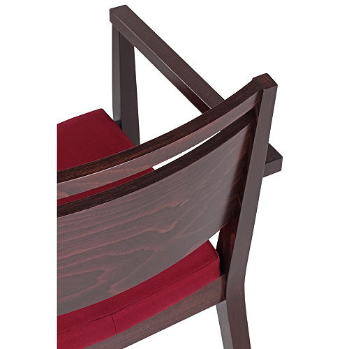 Dřevěné židle do restaurace s loketní opěrkou a možností stohování