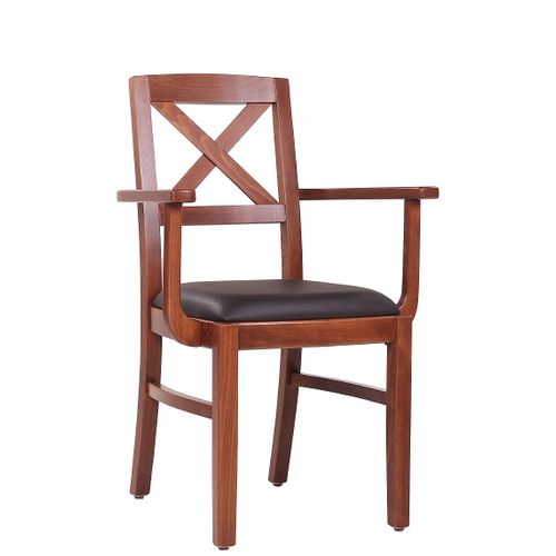 Dřevěné židle do restaurace s loketní opěrkou
