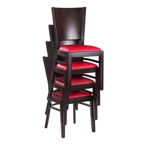 Čalúnené drevené stoličky pre reštaurácie