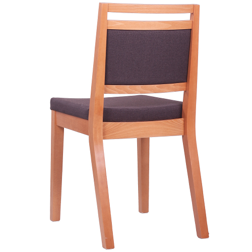 Restaurační dřevěné židle s čalouněným sedákem