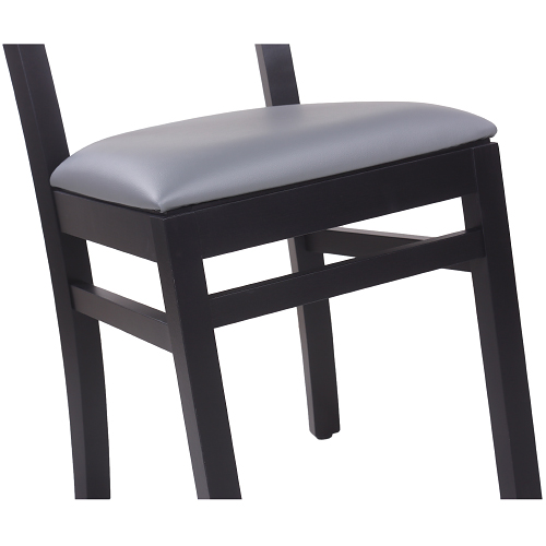Moderní dřevěné židle do restaurce s čalouněním