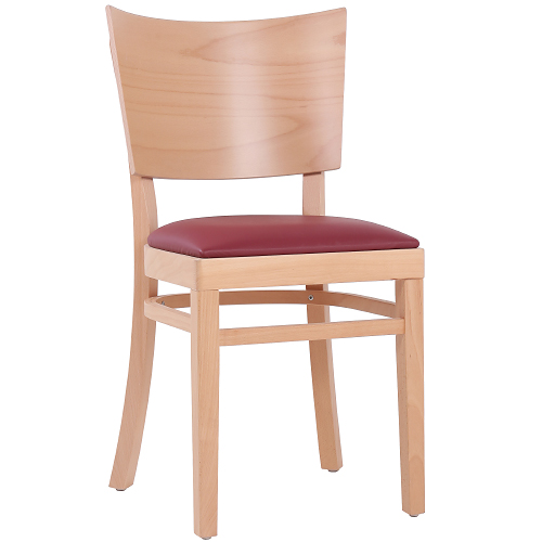 Dřevěné židle do restaurace čalouněný sedák