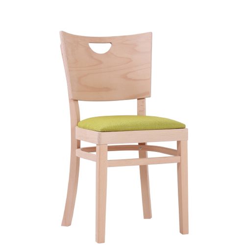 Dřevěné restaurační židle s čalouněným sedákem