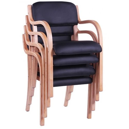 Dřevěné židle do návštěvních místností stohovatelné