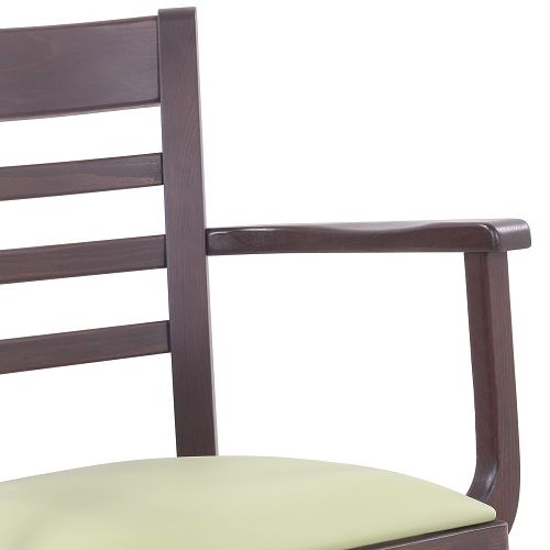 Dřevěné restaurační židle s loketníopěrkou