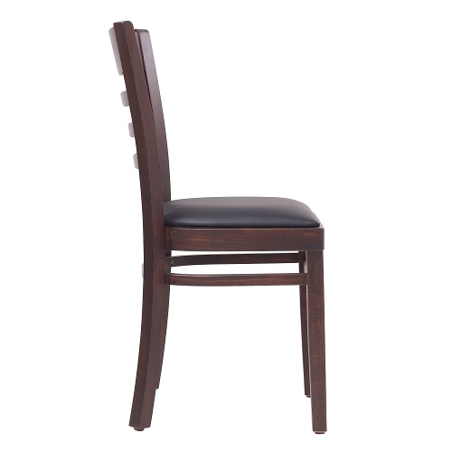 Dřevěné židle s čalouněným sedákem