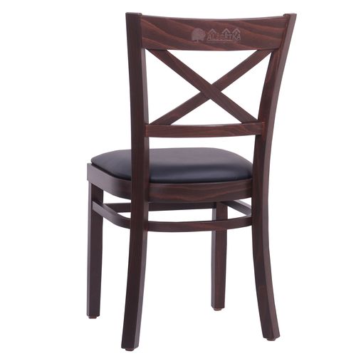 Dřevěná židle s čalouněním logo na židle