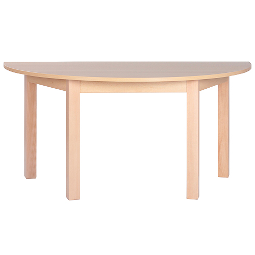 Detské stoly polkruhové drevené