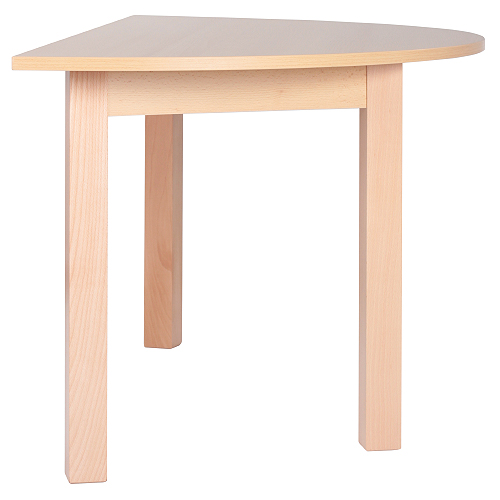 Detské stoly polkruhovej drevené