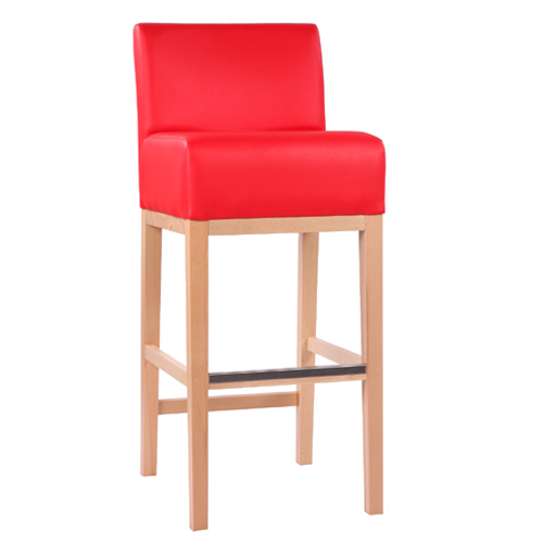 Barové židle dřevěné s čalouněným sedákem