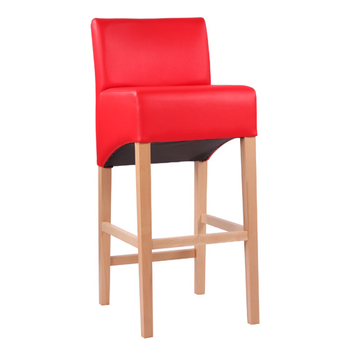 Dřevěné barové židle s čalouněným sedákem