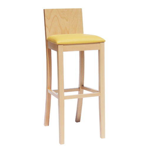 Čalouněná dřevěná barová židle MARINO BAR