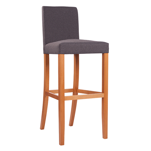 Čalouněná dřevěná barová židle THEA BAR