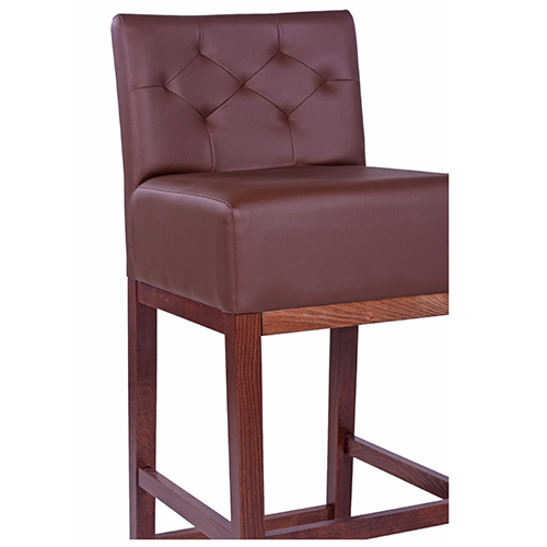 Dřevěné barové židle se širokým sedákem