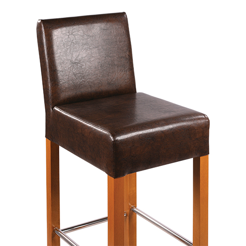 Dřevěné barové židle čalouněné s opěradlem