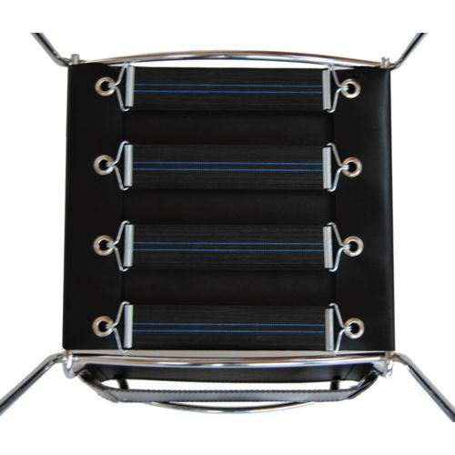 Kovové barové židle s koženým sedákem a opěrkou