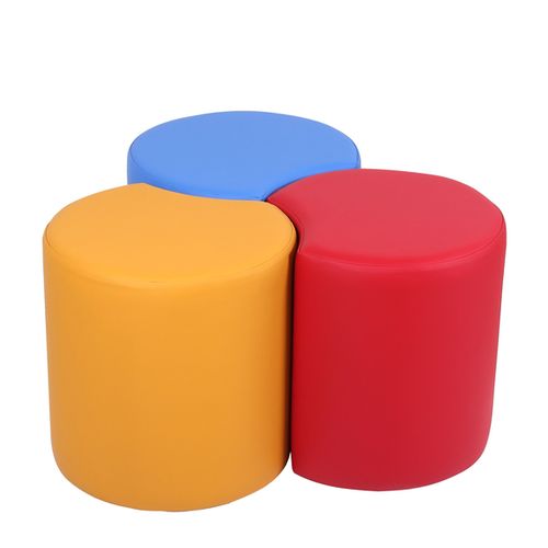 Čalouněné taburety pro školky kulaté